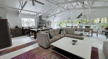 Open living and dining area in the Main House